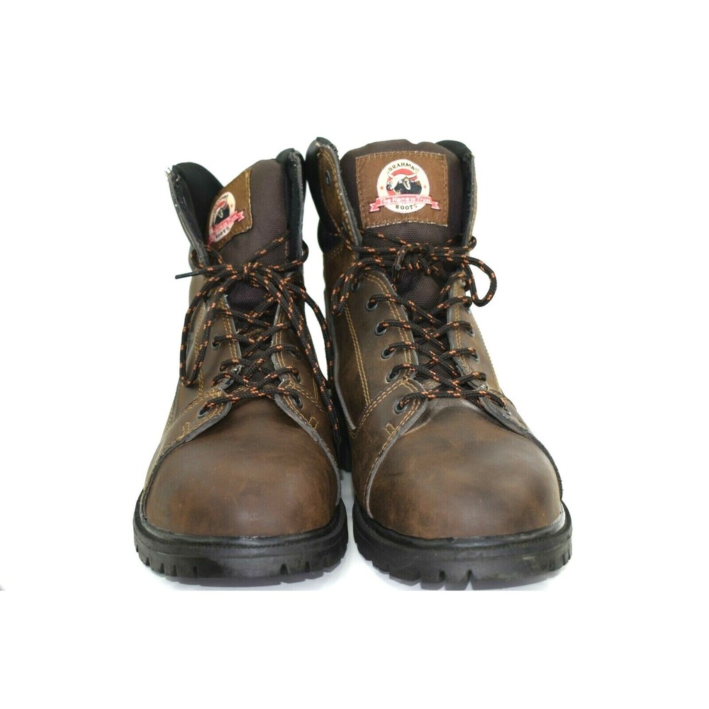 Brahma Rambler Men's Brown Steel‎ Toe Work Boots Lace Up Size 12 - Picture 7 of 12